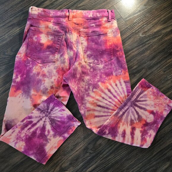 GAP "Cheeky Straight" Tie Dye Boho/Hippie Chic Cotton Jeans NWOT/SIZE 30R - Picture 2 of 7